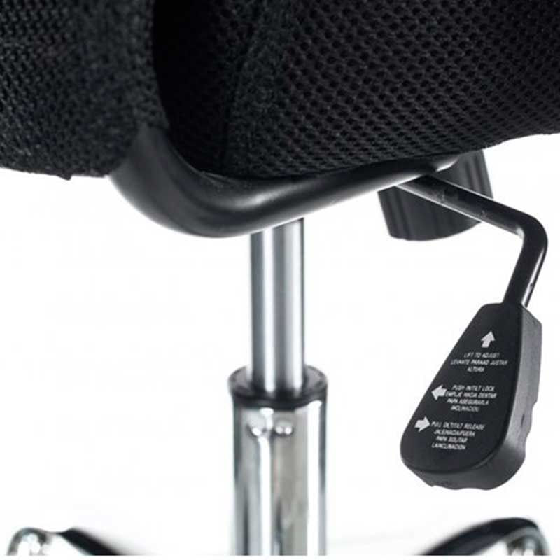 Sillón de despacho Meeting altura ajustable negro 110/120x50x50 cm 5