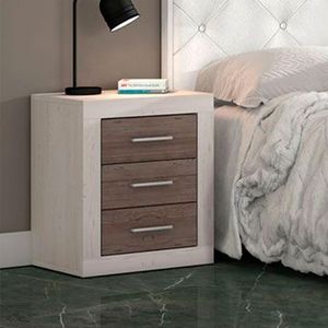 Mesita de noche Lara 3 cajones 60x50x34,6 cm