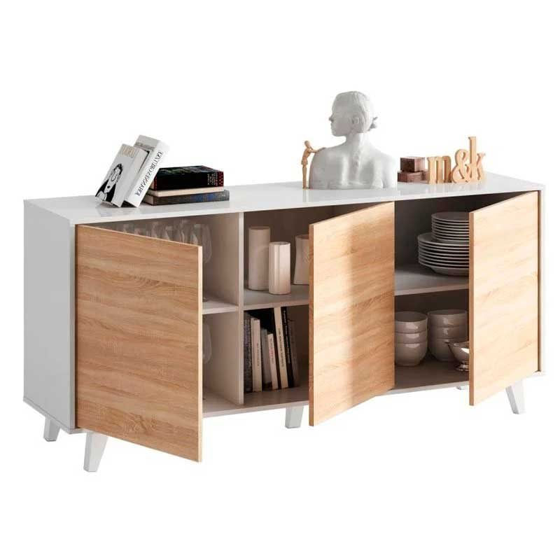 aparador-buffet-stylus-plus-3-puertas-blanco-brillo-roble-canadian-75x154x41-cm-0020164