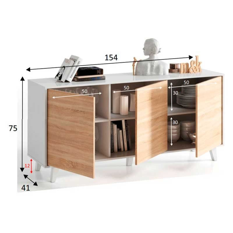 aparador-buffet-stylus-plus-3-puertas-blanco-brillo-roble-canadian-75x154x41-cm-0020164