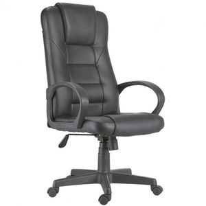 Silla de despacho Lawyer polipiel negro 118-126x64x64 cm