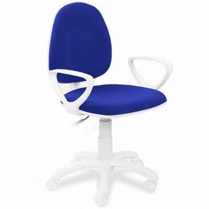 Silla de escritorio Dolphin giratoria azul/blanco 79-91x54x54 cm