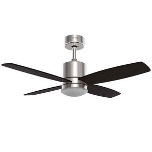 Ventilador de techo Midi Universal Blue luz LED silencioso inox/marrón 55W 106 cm