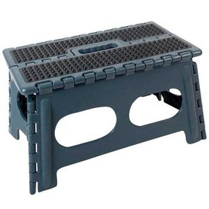 Peldaño plegable gris oscuro 22,5x38x22 cm