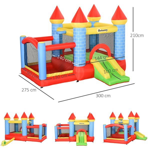 castillo-hinchable-infantil-outsunny-con-tobogan-multicolor-210x300x275-cm-0029704