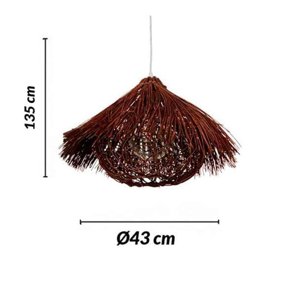 lampara-de-techo-umbrella-con-bombilla-led-6w-marron-ø43x25-cm-0030252