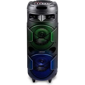 Altavoz inalámbrico Dunlop MW-538 Bluetooth 5.0 2x20W 1500mAh luces LED negro Ø27,9x79,6 cm