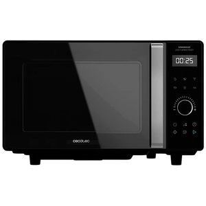 Microondas sin plato GrandHeat 2500 Flatbed Touch Black Cecotec 25L 800W con temporizador negro