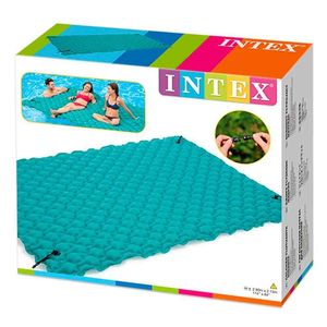Colchoneta hinchable Intex para 3 personas turquesa 290x213 cm
