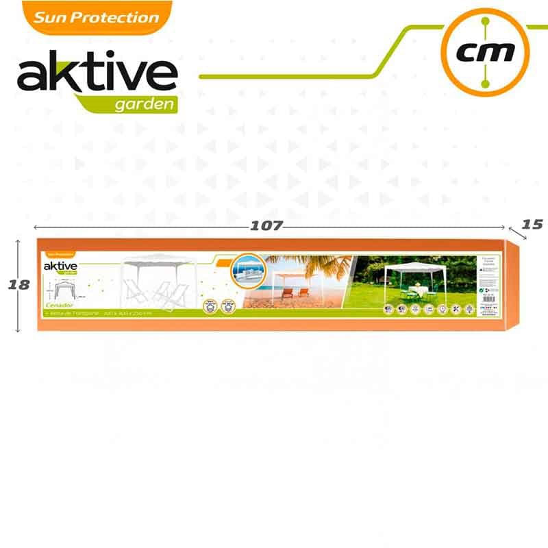 cenador-para-jardin-aktive-garden-blanco-250x300x300-cm-0046219