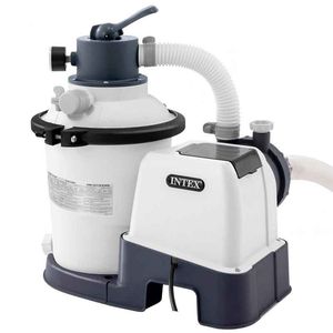 Depuradora de arena Krystal Clear Intex 3500L/h 90W con temporizador gris