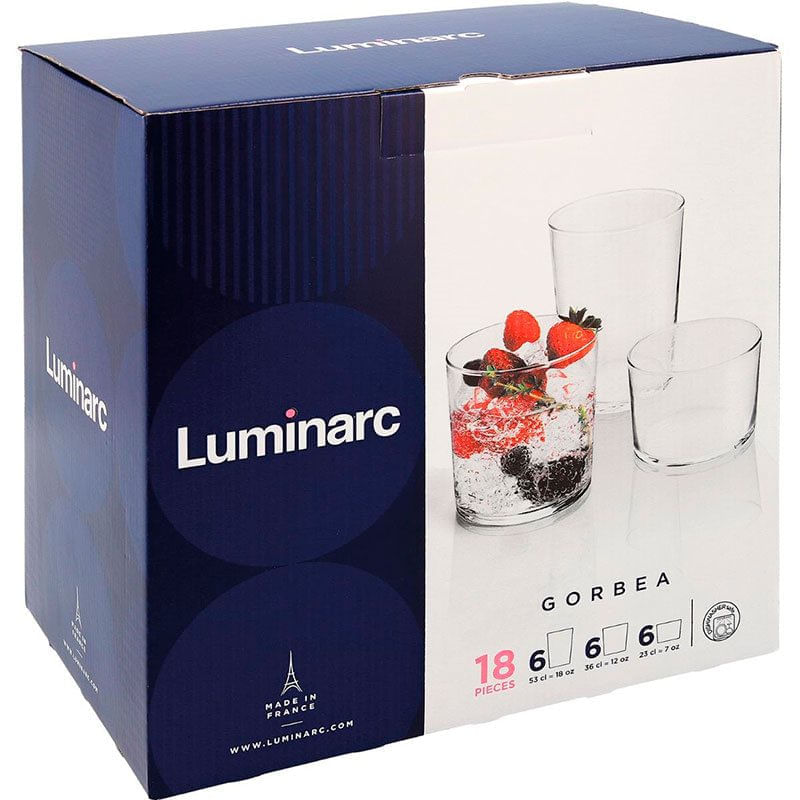 set-de-18-vasos-gorbea-luminarc-53cl-36cl-23cl-0046492