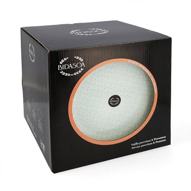 vajilla-infinit-bidasoa-18-piezas-6-servicios-porcelana-verde-0047514