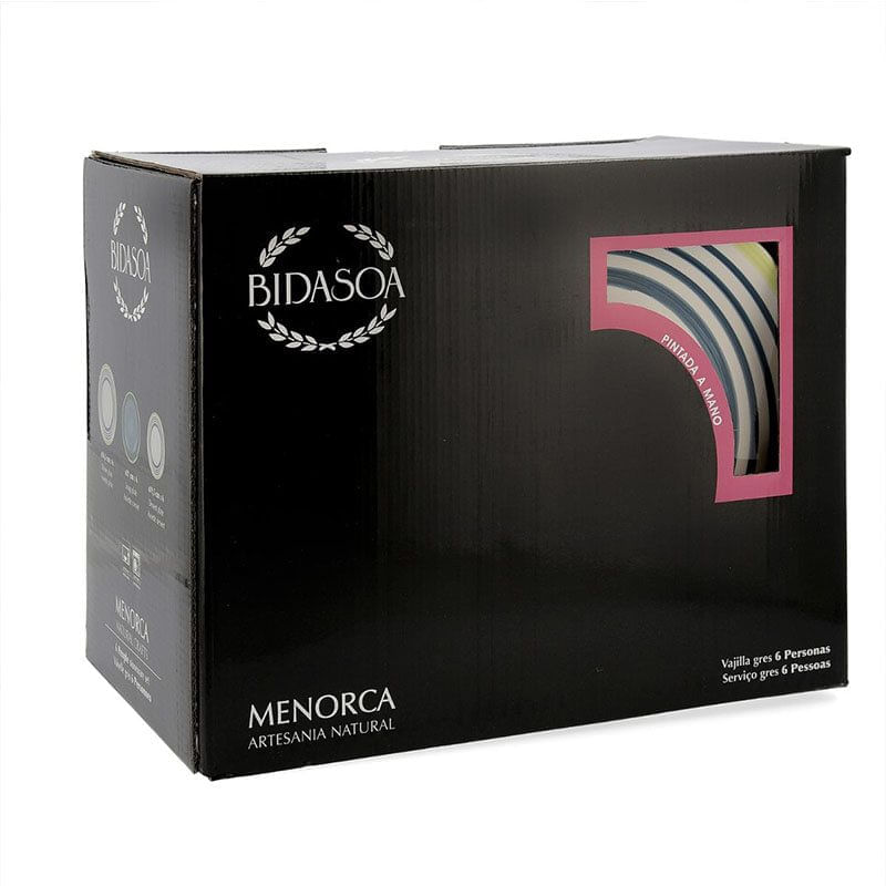 vajilla-menorca-bidasoa-18-piezas-6-servicios-ceramica-multicolor-0047515