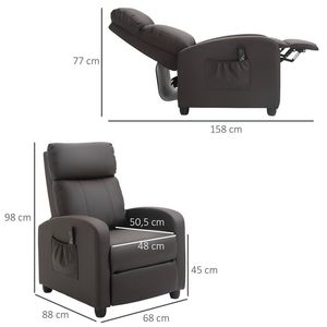 Sillón relax de masaje Homcom eléctrico reclinable 98x68x88 cm