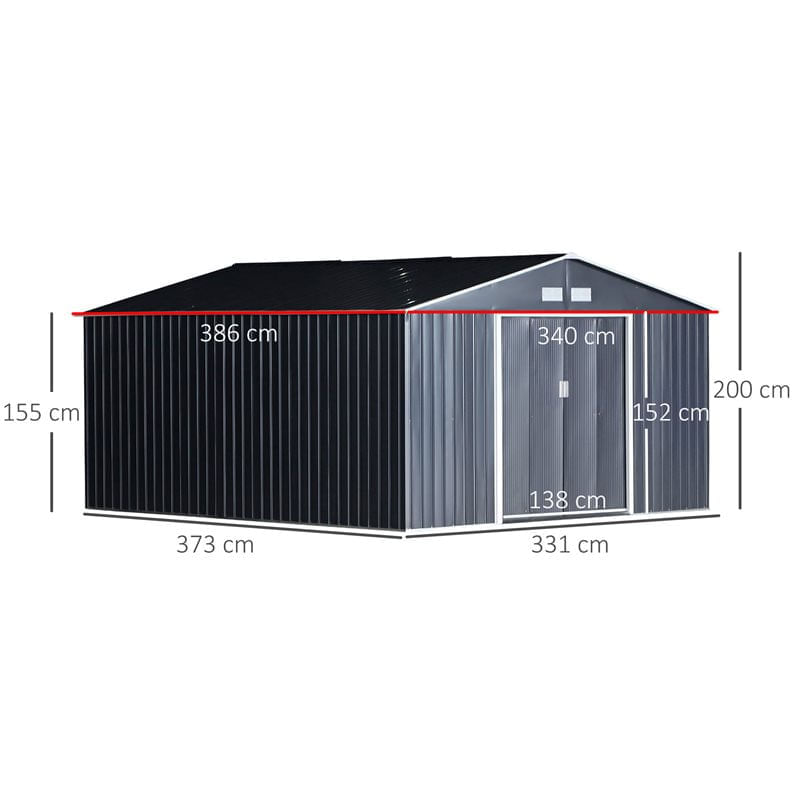 cobertizo-de-jardin-outsunny-puertas-correderas-gris-200x340x386-cm-0046828