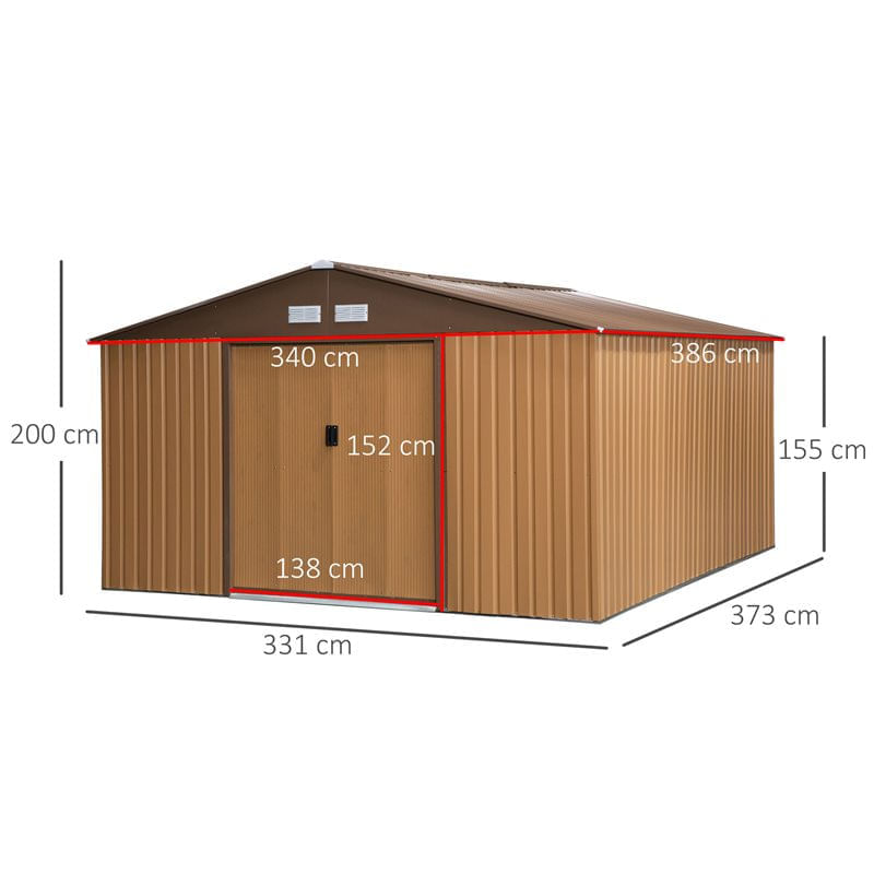 cobertizo-de-jardin-outsunny-puertas-correderas-ocre-200x340x386-cm-0046830