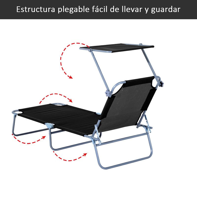 tumbona-plegable-outsunny-negro-187x58x36-cm-0046892