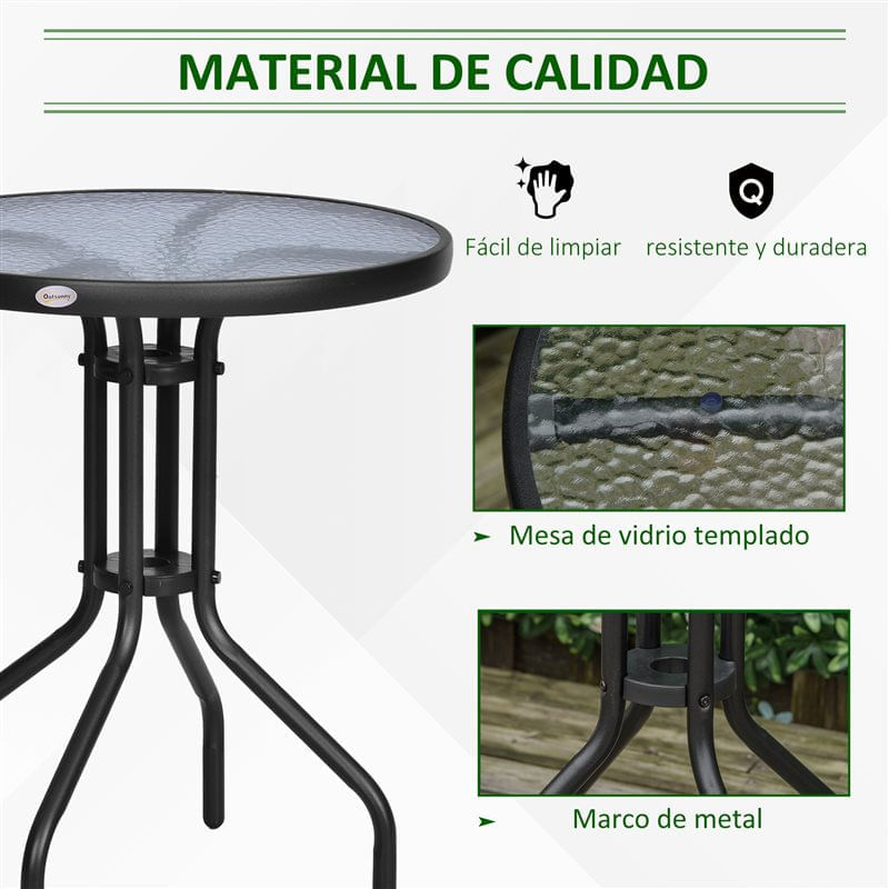 mesa-de-jardin-outsunny-redonda-vidrio-negro-ø60x70-cm-0046895