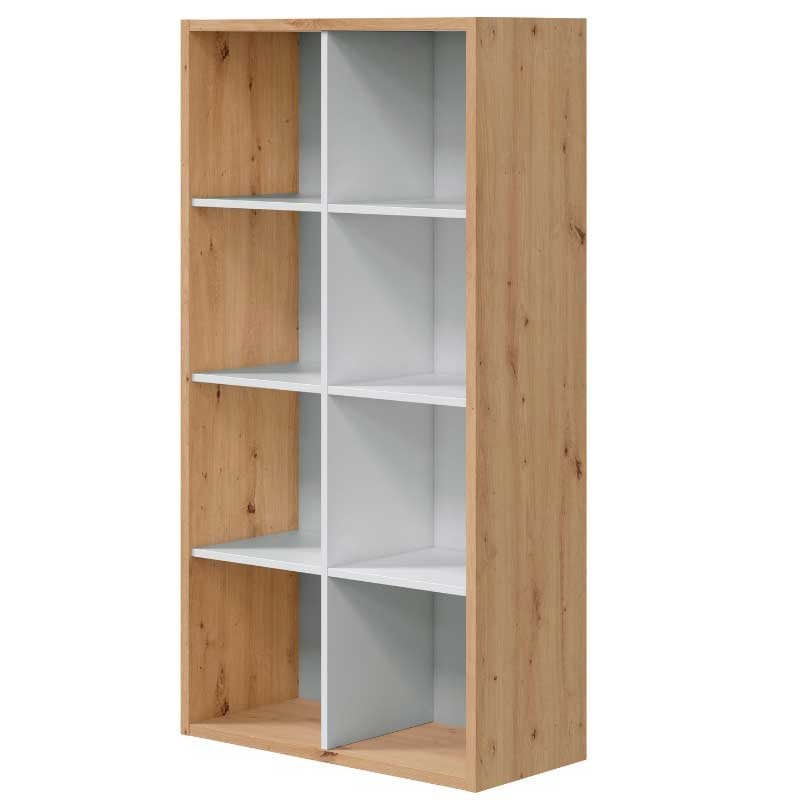 estanteria-junior-8-cubos-roble-nodi-blanco-artik-137x71-5x33-cm-0047167