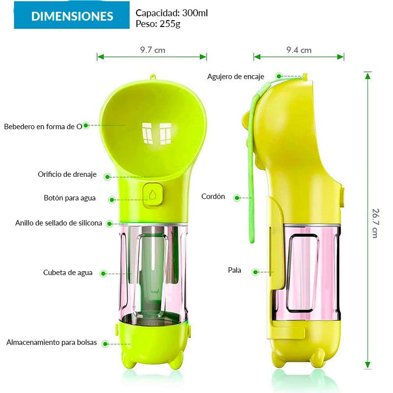 bebedero-portatil-edipets-con-dispensador-300ml-amarillo-0047107