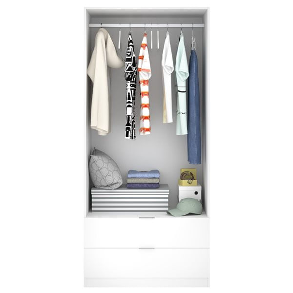 Armario-Essen-2-puertas-abatibles-con-2-cajones-blanco-184x81x52-cm