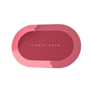 Alfombra de baño ovalada terciopelo súper absorbente 60x40 cm