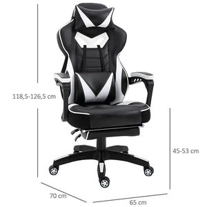 Silla gaming regulable con reposapiés