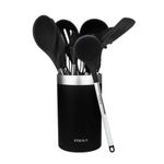 set-de-9-utensilios-de-cocina-cecotec-polka-exclusive-wood-rock-negro-0048349