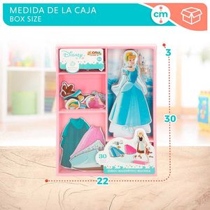 Juego magnético vestidos princesas de madera Woomax-Disney Cenicienta 22x30 cm