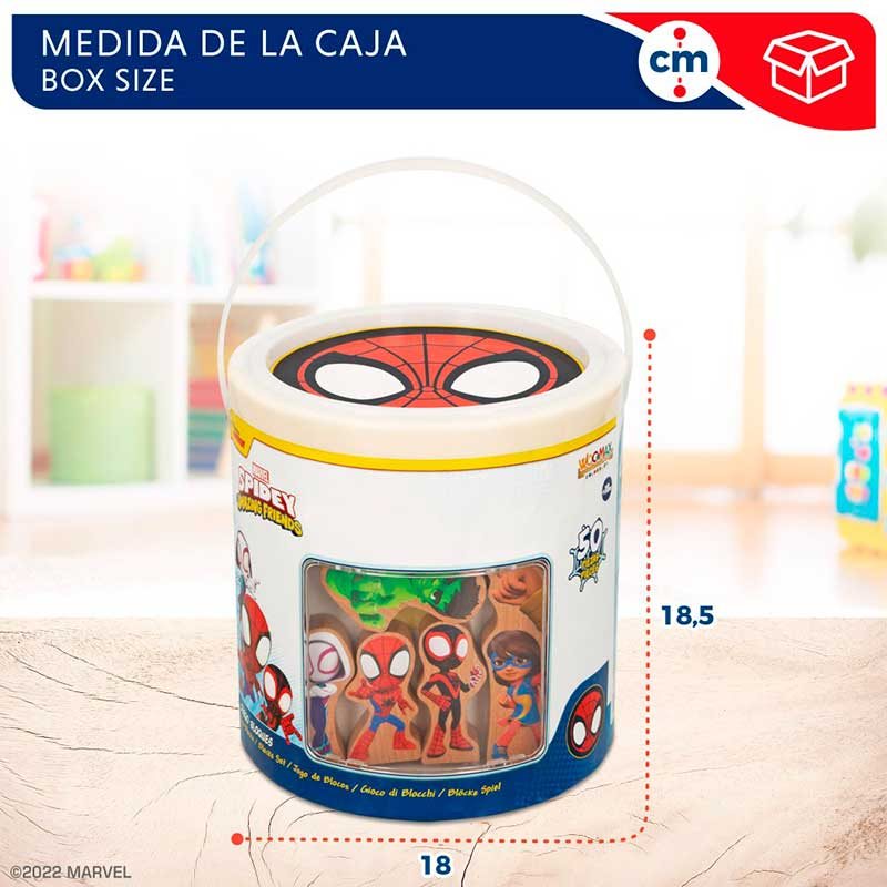 set-bloques-de-madera-woomax-spidey-amazing-friends-50pcs-18m-0048751