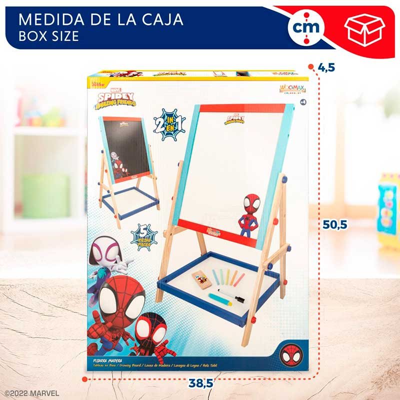pizarra-2en1-woomax-spidey-amazing-friends-4a-blanca-negra-64-5x40x31-5-cm-0048752