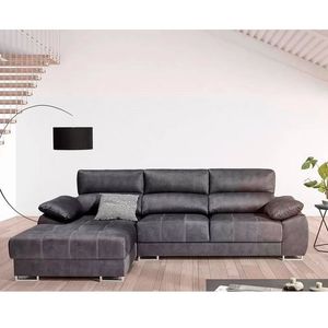Sofá chaiselongue Paolo con USB tela Bronx
