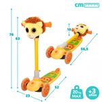 patinete-k3yriders-con-3-ruedas-peluche-leon-3a-amarillo-76x23x52-cm-0048801