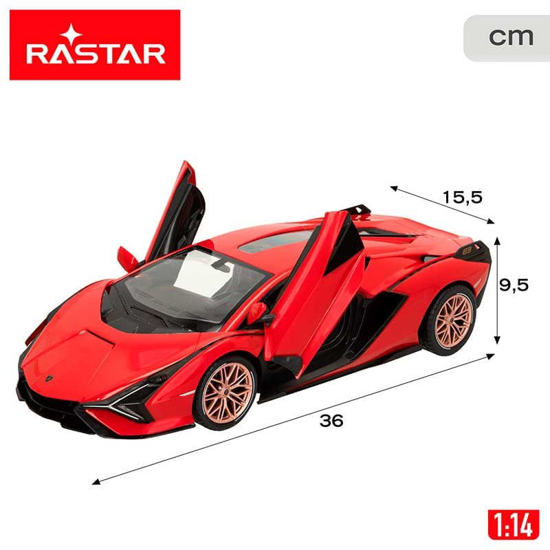 coche-teledirigido-lamborghini-sian-fkp-37-1-14-con-luces-2-4ghz-6a-rojo-9-5x36x15-5-cm-0048850