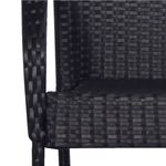 Silla de terraza ratán marrón 94x48x64 cm 3