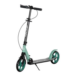 Patinete plegable Homcom +14A negro/verde 91-104x91,5x36,5 cm