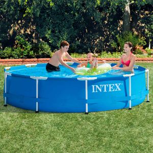 Piscina desmontable Metal Frame Intex 4.485L 4 personas con depuradora azul Ø305x76 cm