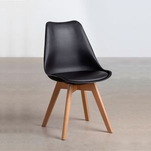 Silla de comedor Malmo patas madera 85x45x48 cm