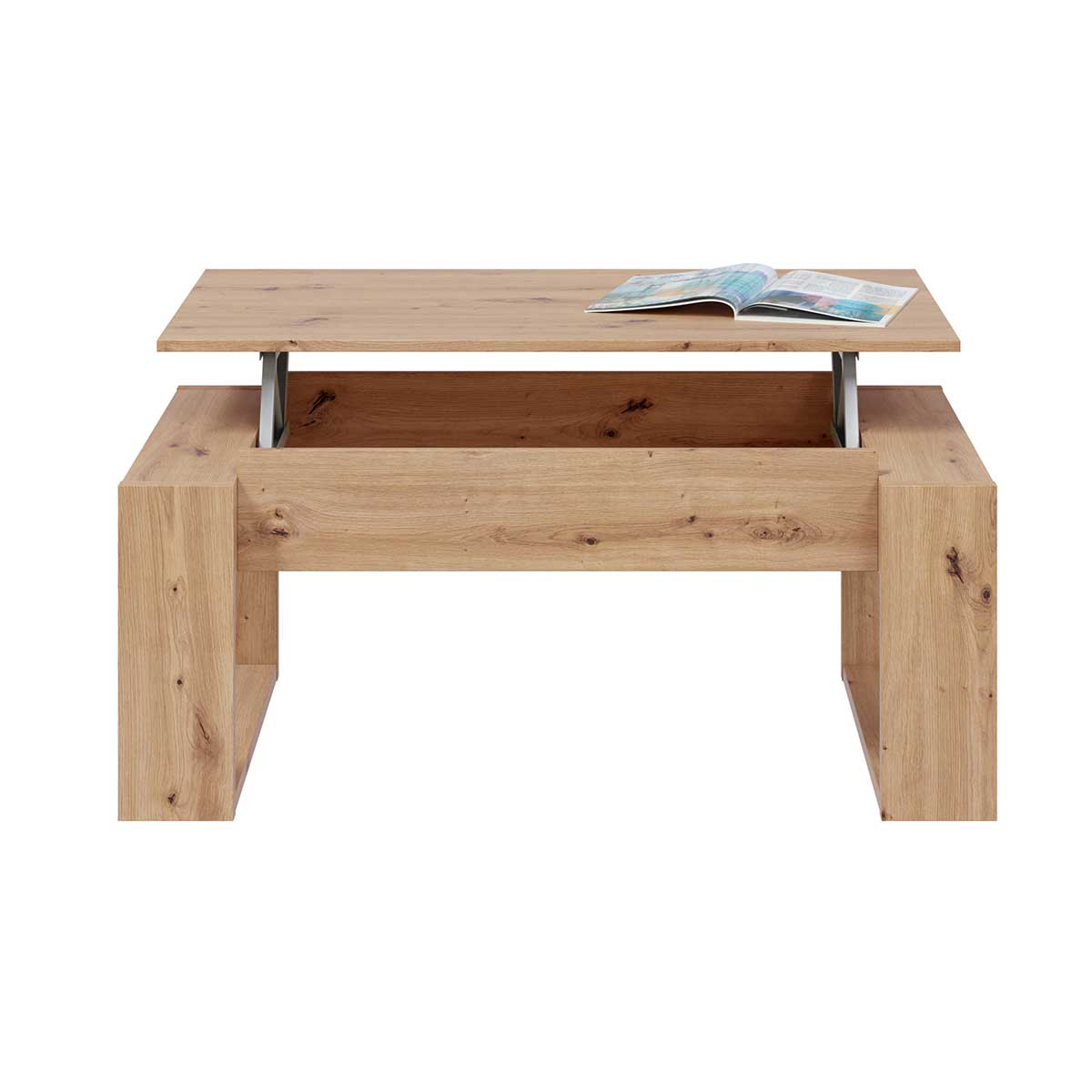 Mesa de centro elevable Urban roble nodi 45-54x105x55 cm