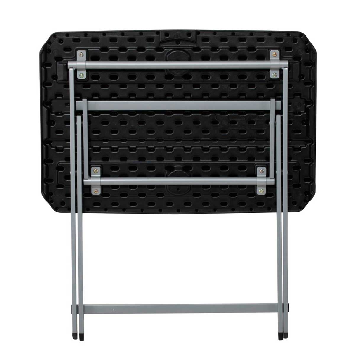 Mesa auxiliar Lifetime plegable forma rectangular negro 66x75x50,5 cm 7