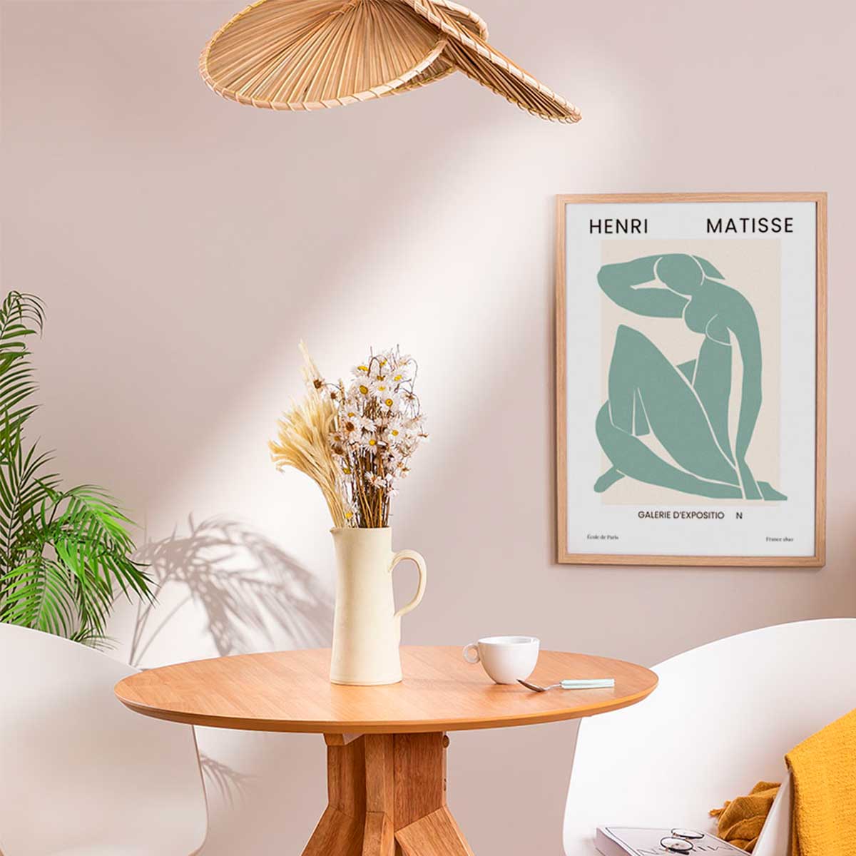 lampara-de-techo-hoja-de-coco-comedor