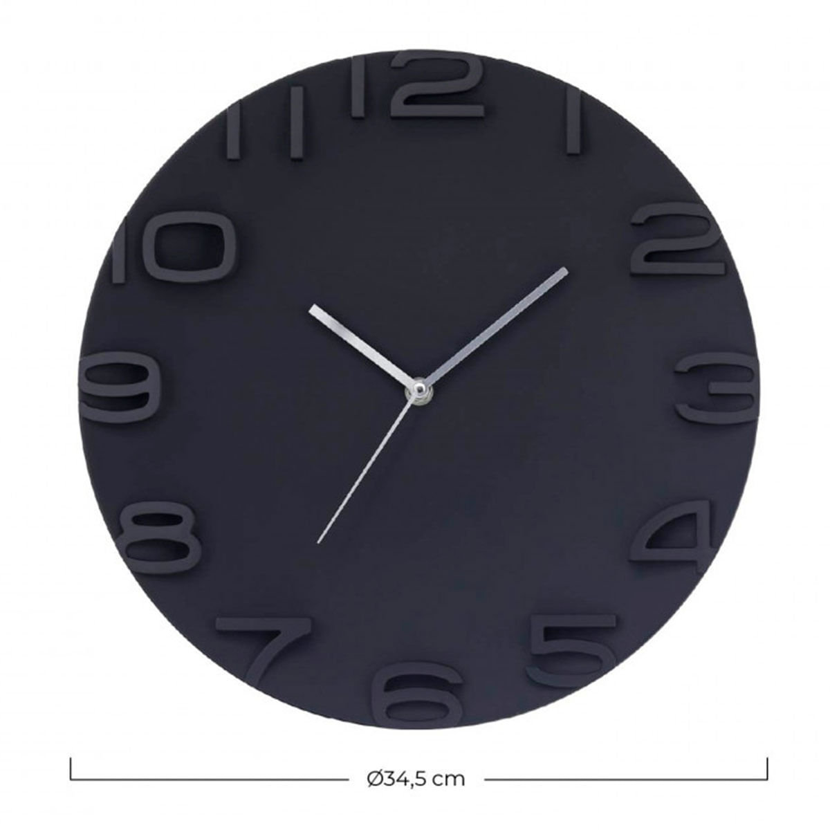 Reloj de pared Thinia Home diseño 3D forma circular medidas