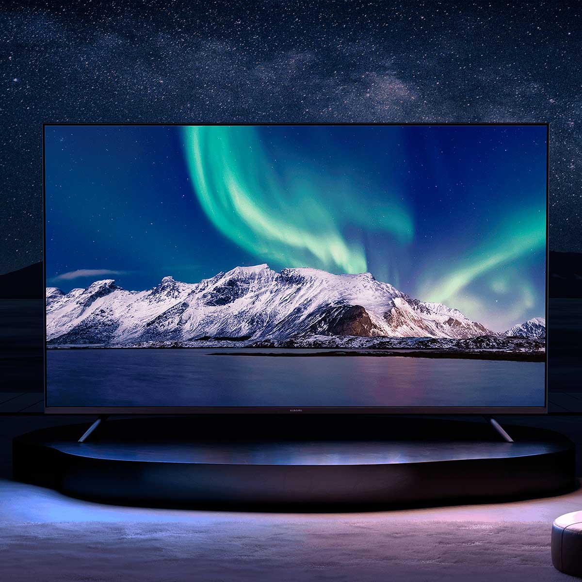 Televisor Smart TV Xiaomi Q2 55'' 4K UHD QLED WiFi Google TV G negro fondo de estrellas