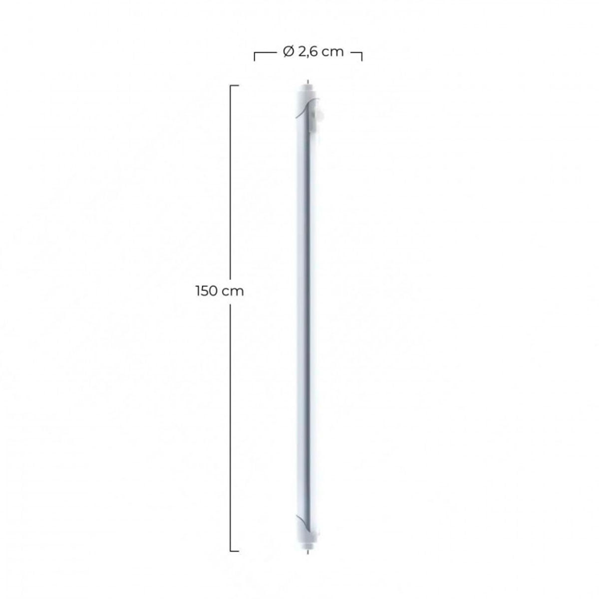 Tubo LED T8 G13 Eilen 20W 2000lm 3000K con sensor de movimiento blanco detalle medidas