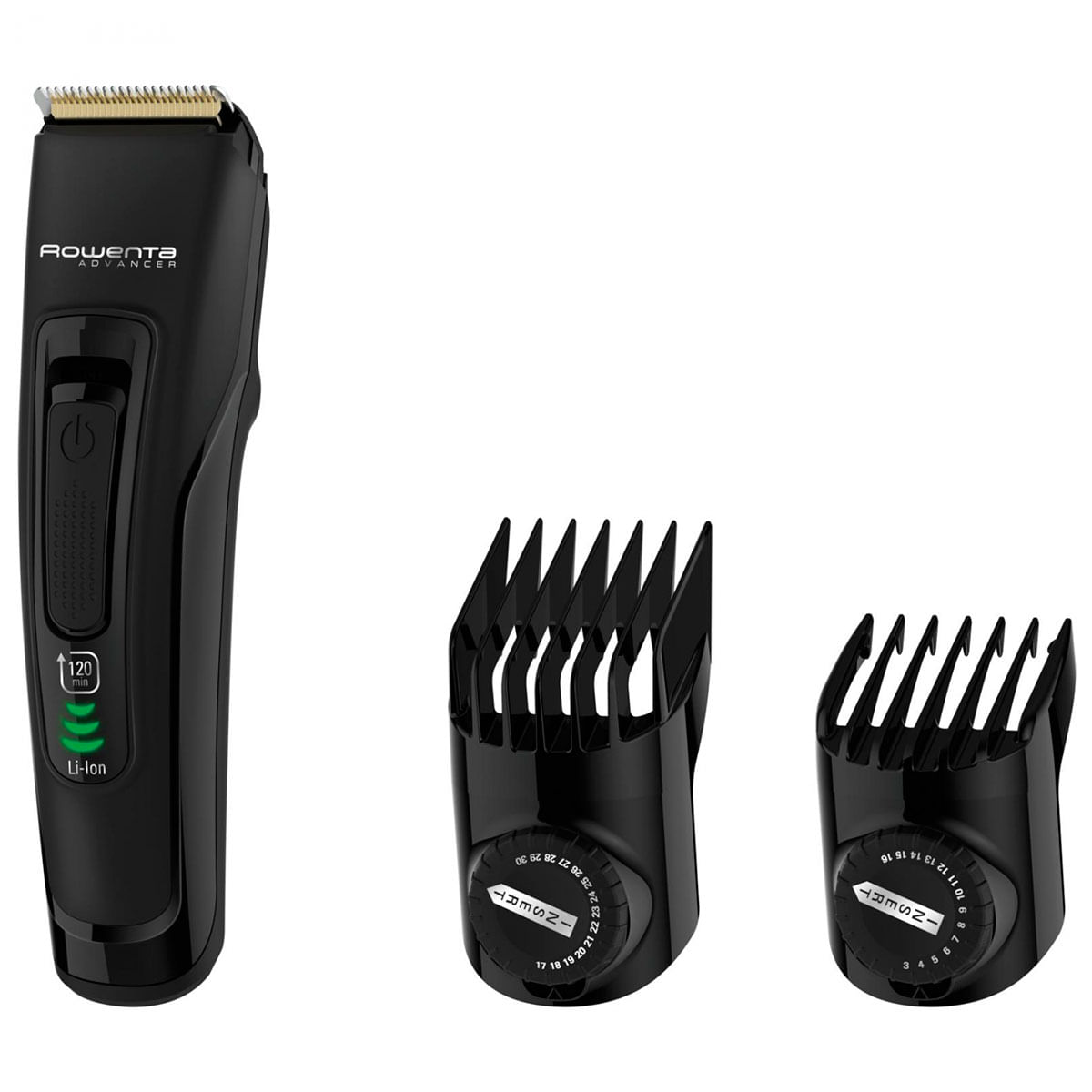 Cortapelos Rowenta Advancer Precision TN5200F4 29 longitudes 120 min negro detalle peines