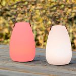 Lámpara de sobremesa Smartwares 8 colores luz LED blanco detalle color blanco y rosa