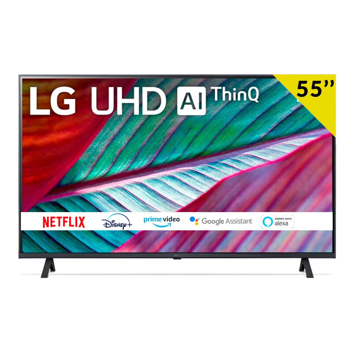 Televisor Smart TV LG 55UR78006LK 55'' 4K UHD LED procesador 4K α5 Gen6 con IA WiFi G negro frontal