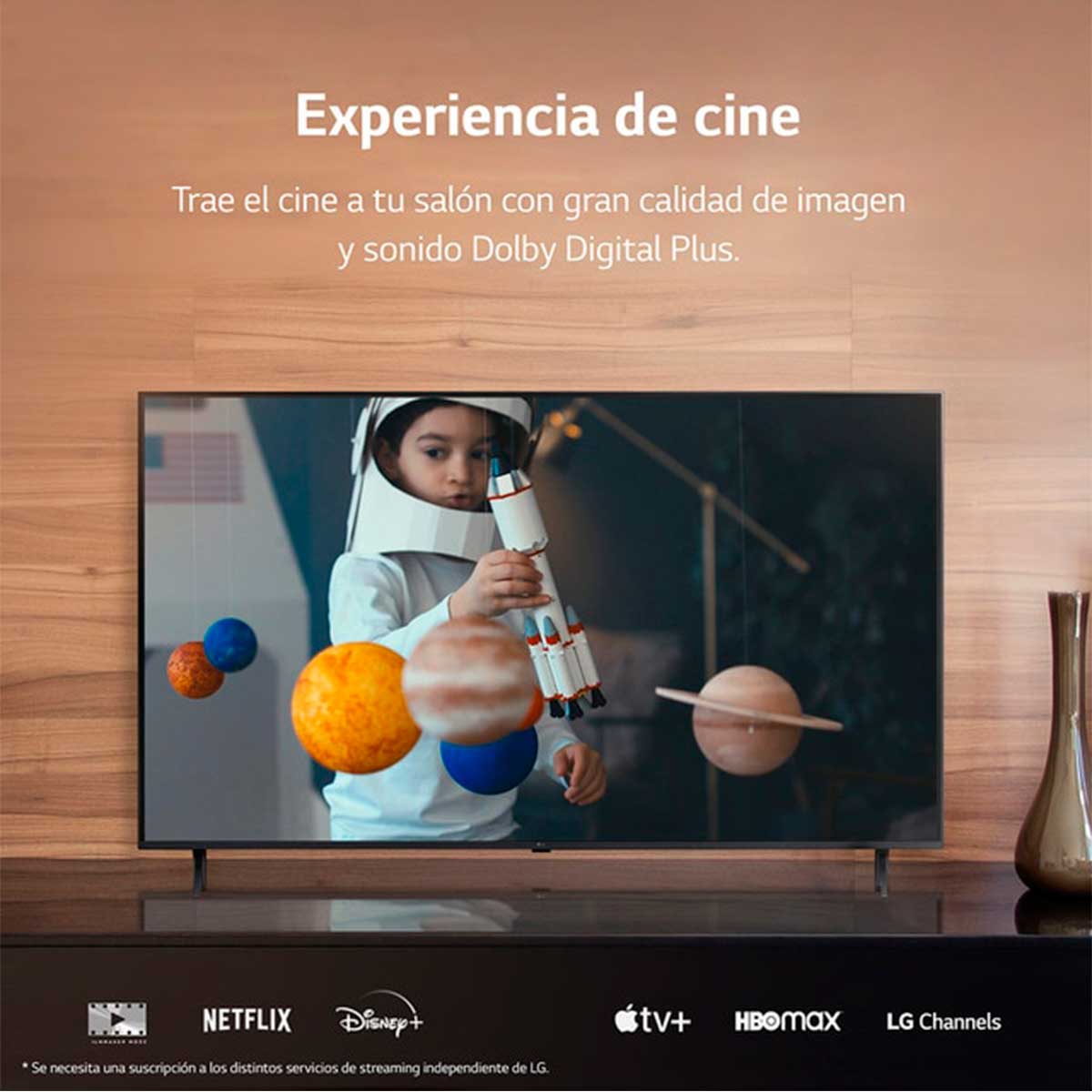 Televisor Smart TV LG 55UR91006LA 55'' 4K UHD LED webOS 23 con IA WiFi Bluetooth 5.0 F negro características 3