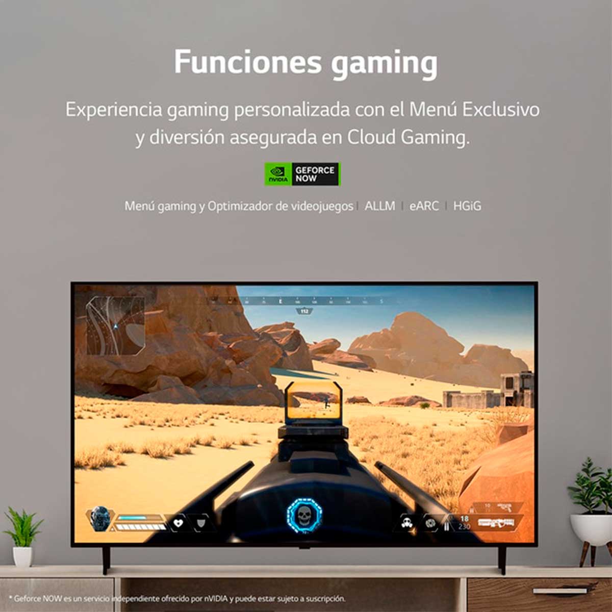 Televisor Smart TV LG 55UR91006LA 55'' 4K UHD LED webOS 23 con IA WiFi Bluetooth 5.0 F negro características 3